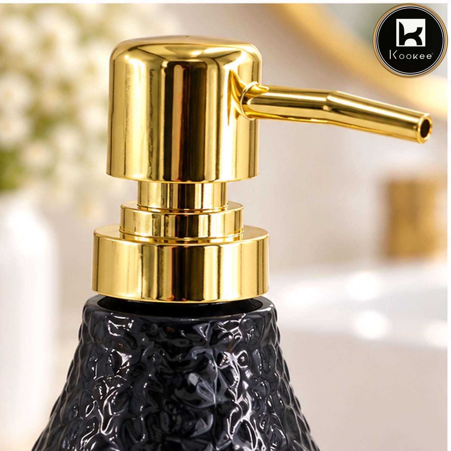 Glass Liquid Soap Dispenser for Bathroom, Set of 1