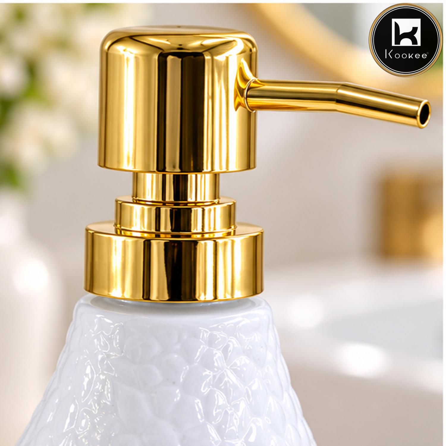 Glass Liquid Soap Dispenser for Bathroom, Set of 1
