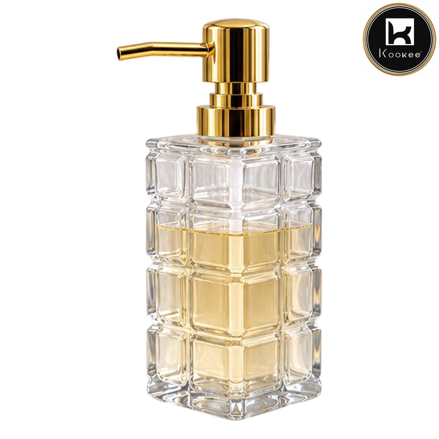 Glass Liquid Soap Dispenser for Bathroom, Set of 1