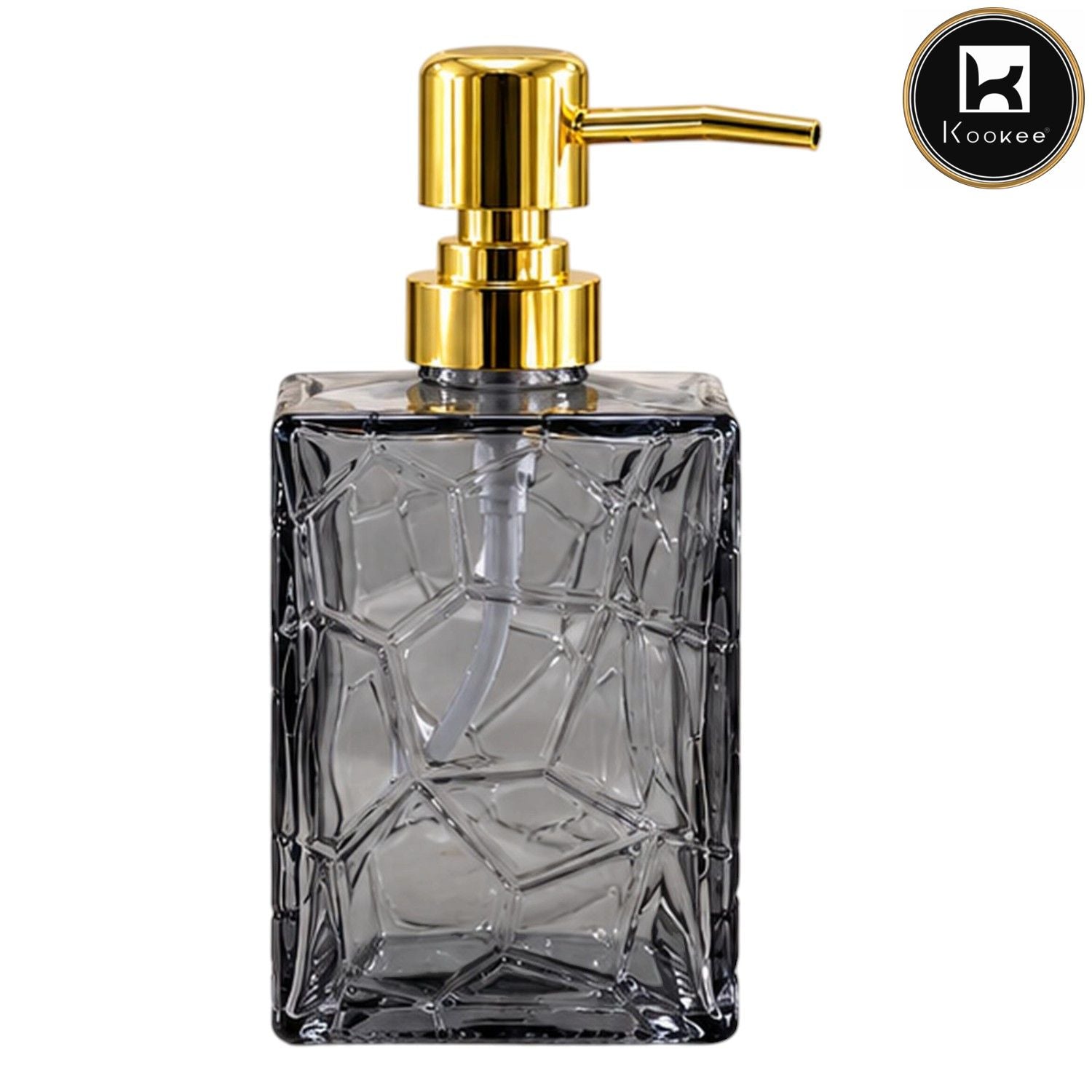 Glass Liquid Soap Dispenser for Bathroom, Set of 1