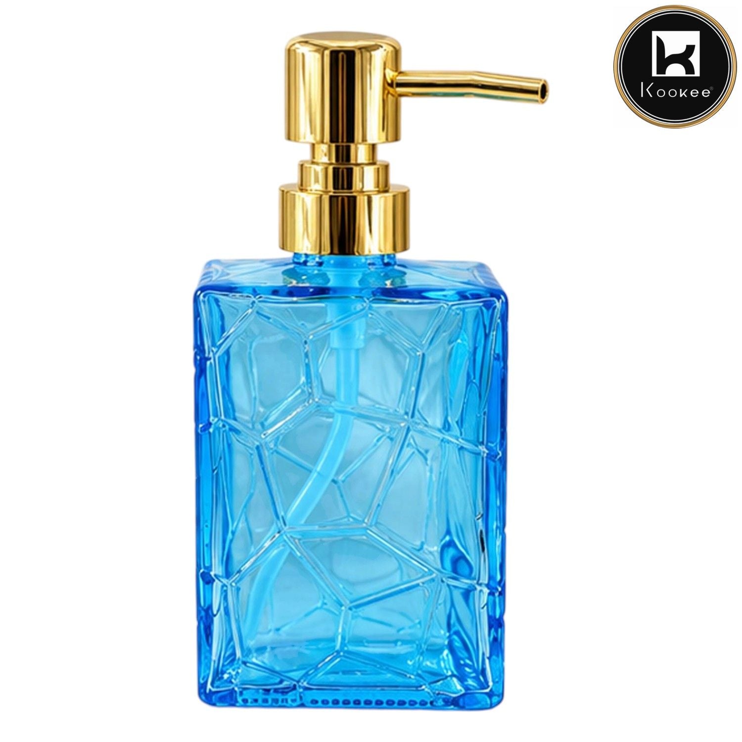 Glass Liquid Soap Dispenser for Bathroom, Set of 1