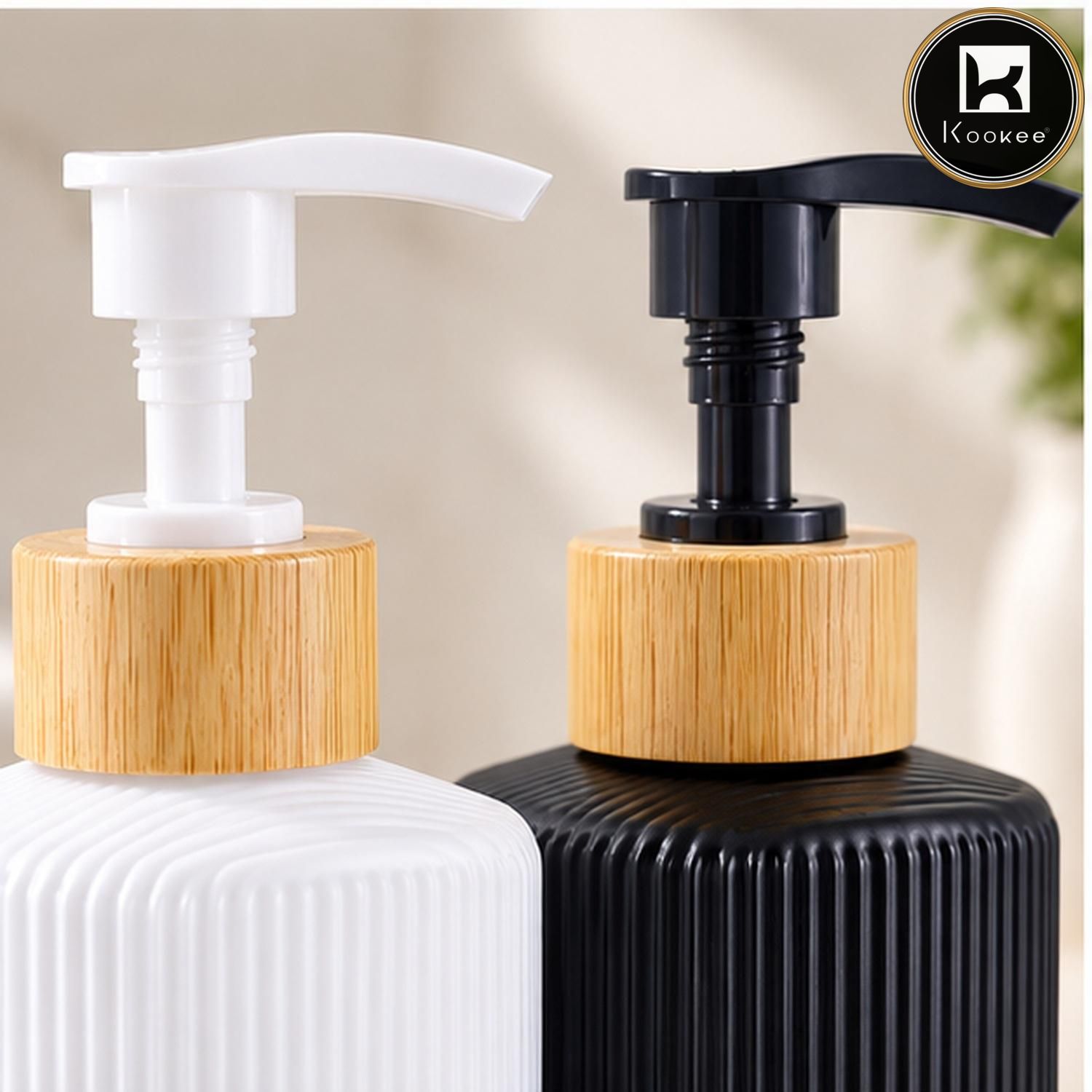 Glass Liquid Soap Dispenser for Bathroom Set of 1 Multicolor (12497)