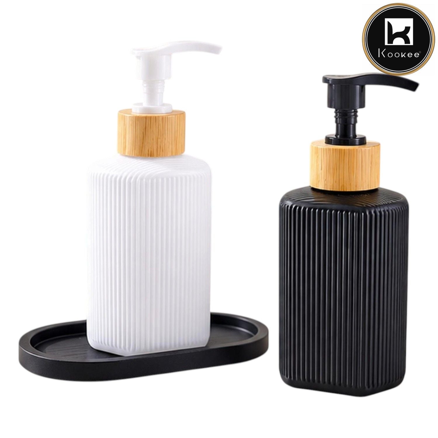 Glass Liquid Soap Dispenser for Bathroom Set of 1 Multicolor (12497)