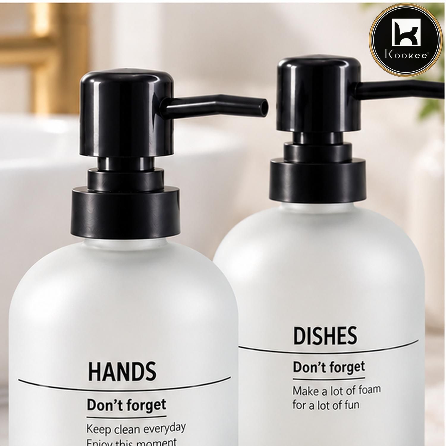 Glass Liquid Soap Dispenser for Bathroom, Set of 1, Clear (12498)