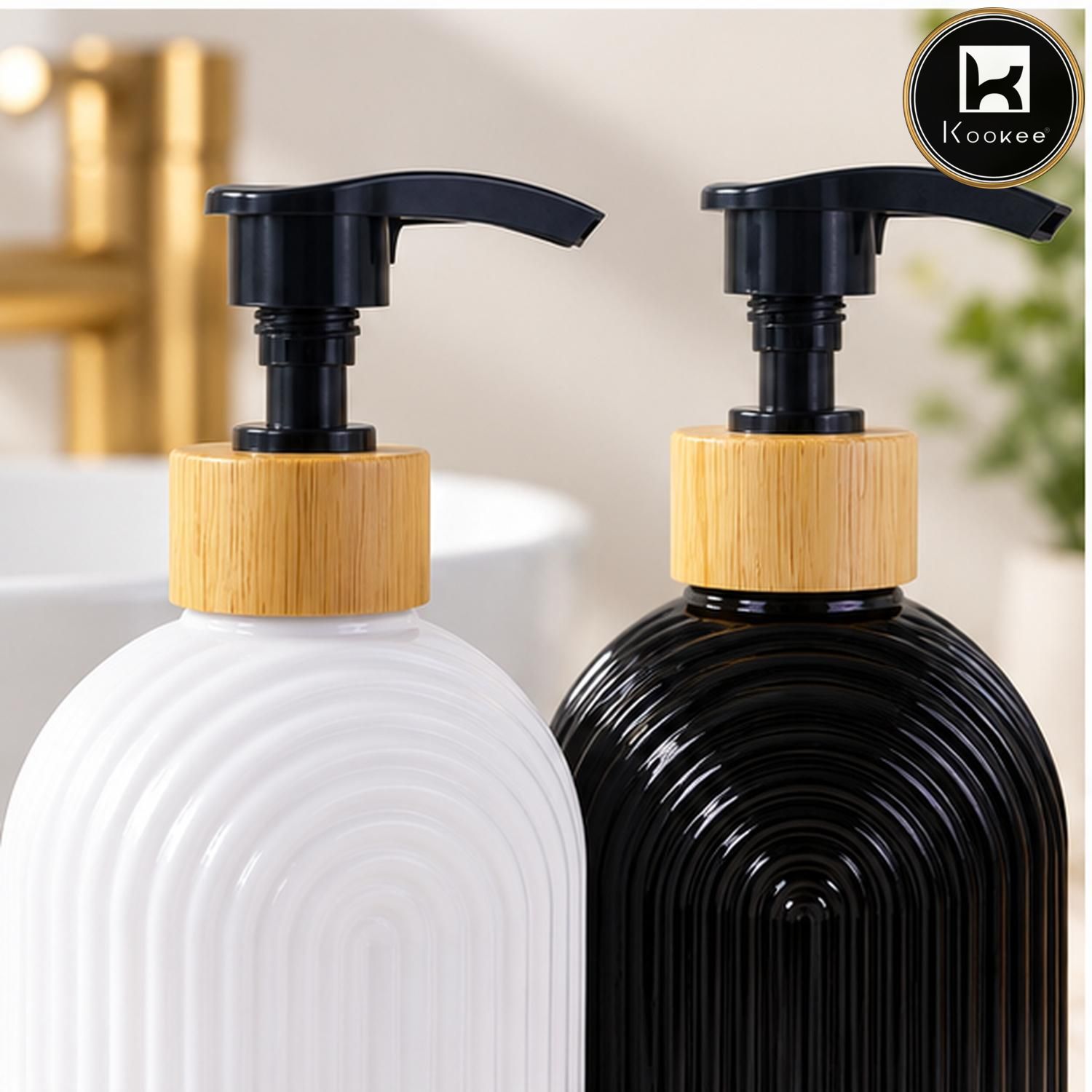 Glass Liquid Soap Dispenser for Bathroom Set of 1 Multicolor (12499)