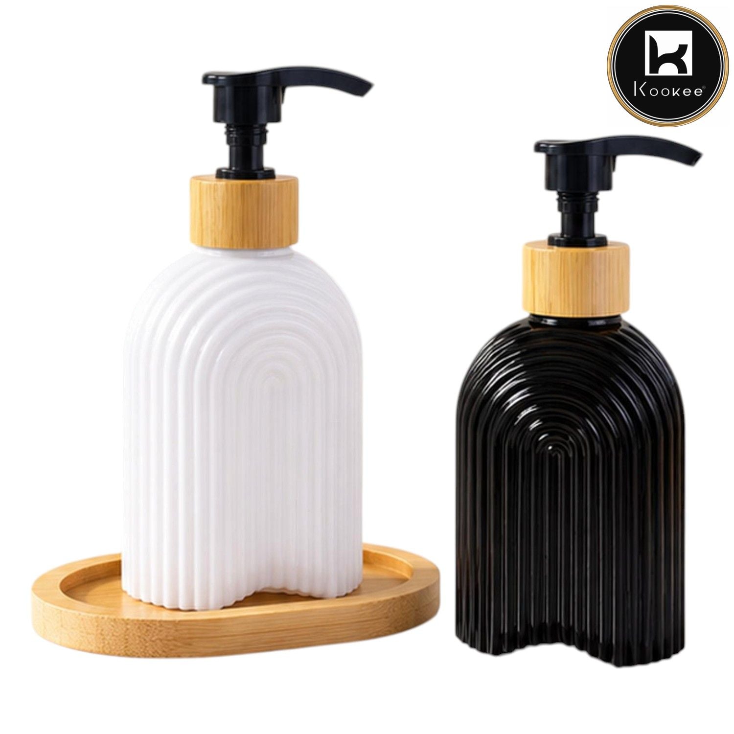 Glass Liquid Soap Dispenser for Bathroom Set of 1 Multicolor (12499)