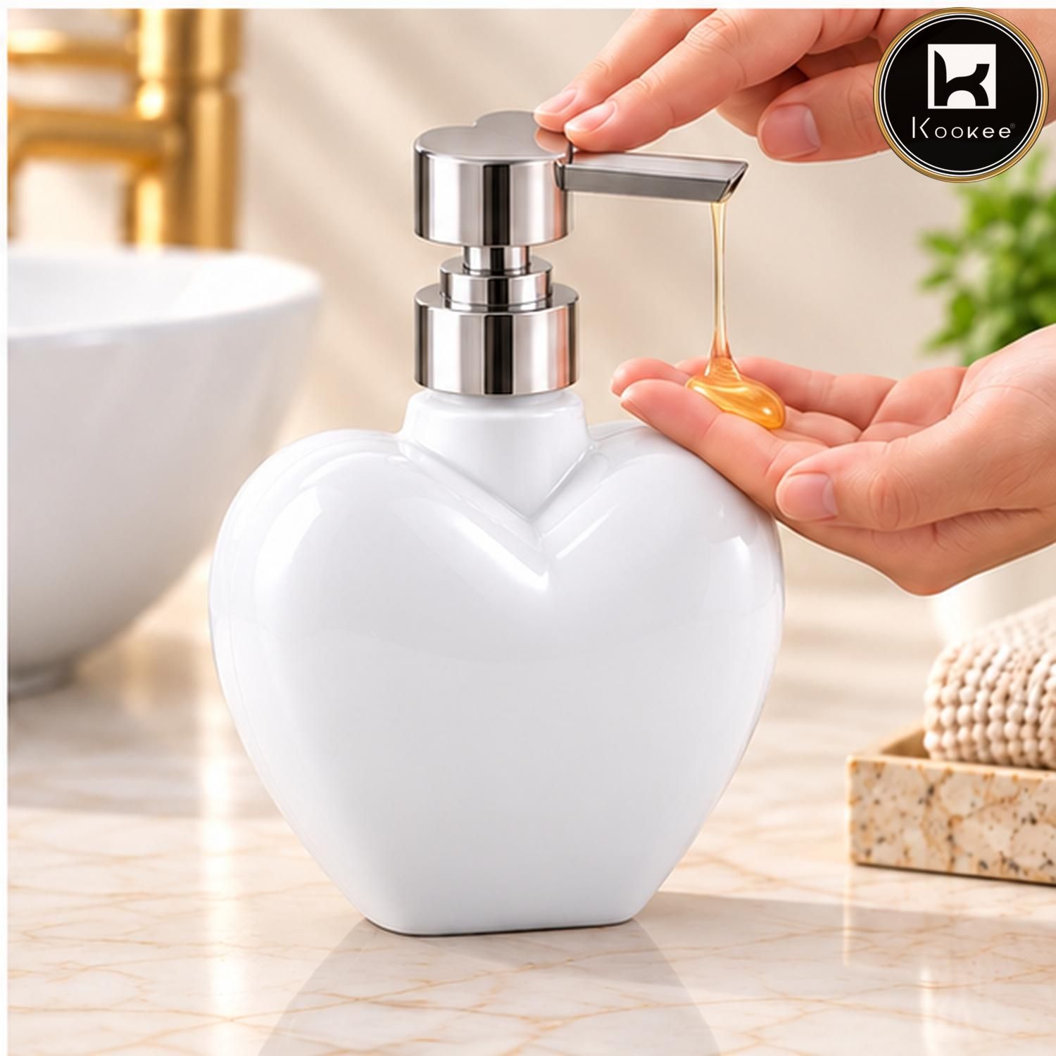 Glass Liquid Soap Dispenser for Bathroom, Set of 1