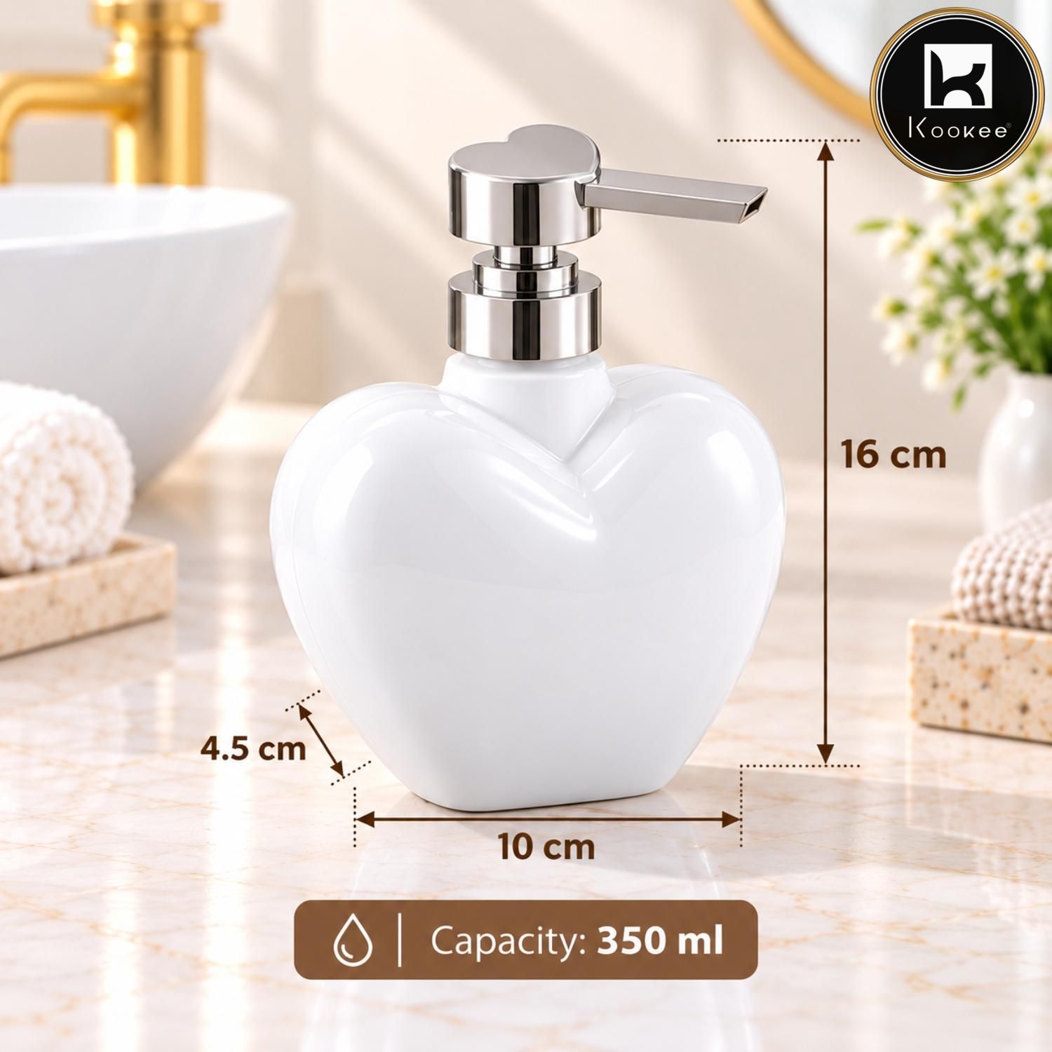 Glass Liquid Soap Dispenser for Bathroom, Set of 1