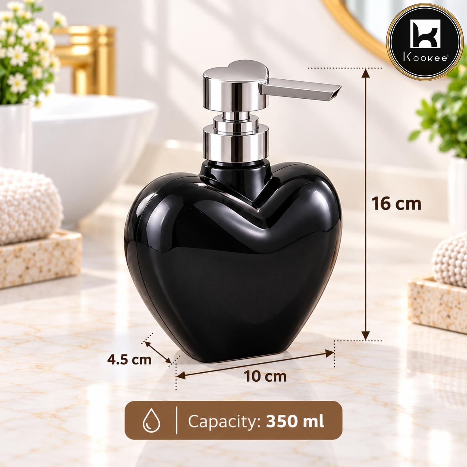 Glass Liquid Soap Dispenser for Bathroom, Set of 1