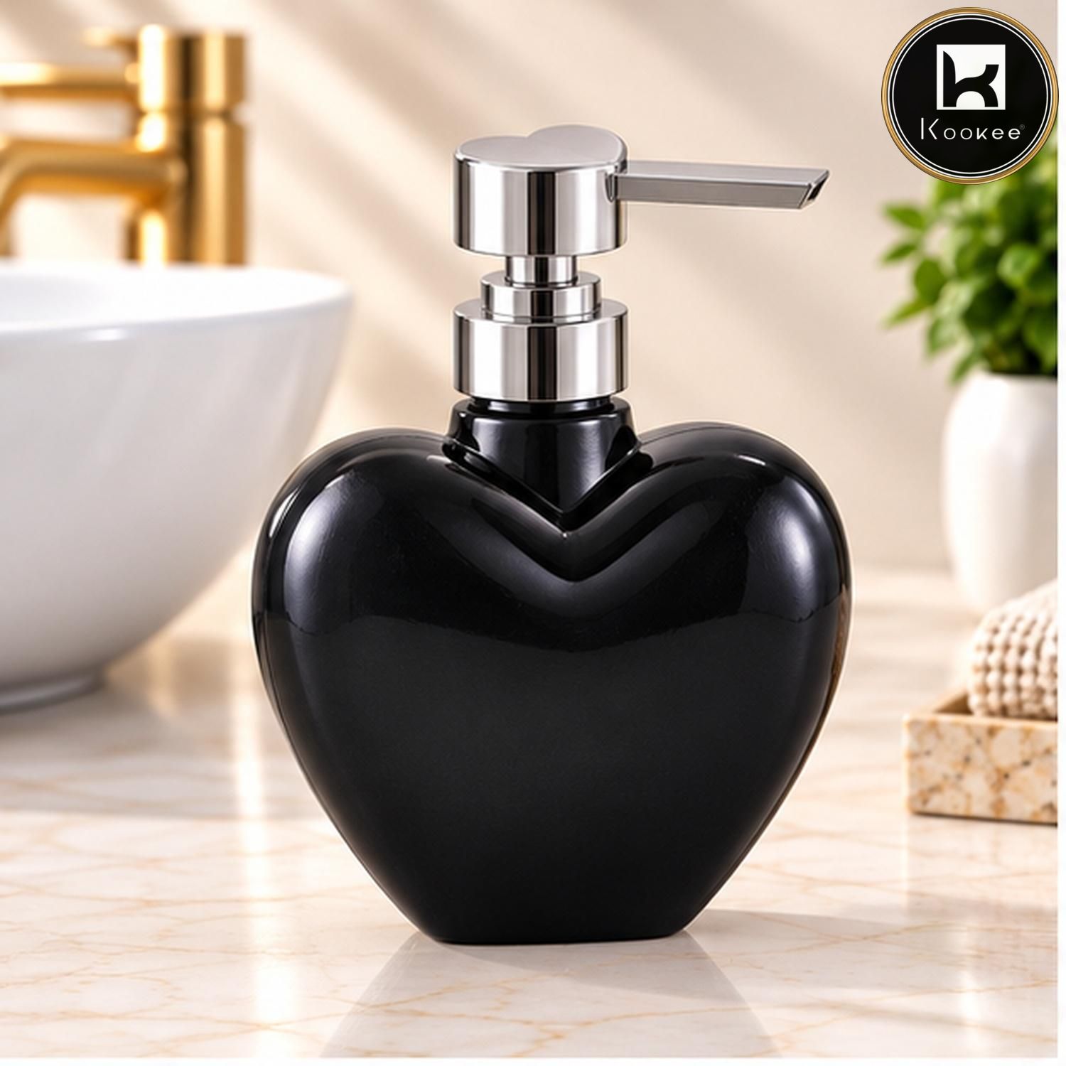 Glass Liquid Soap Dispenser for Bathroom, Set of 1