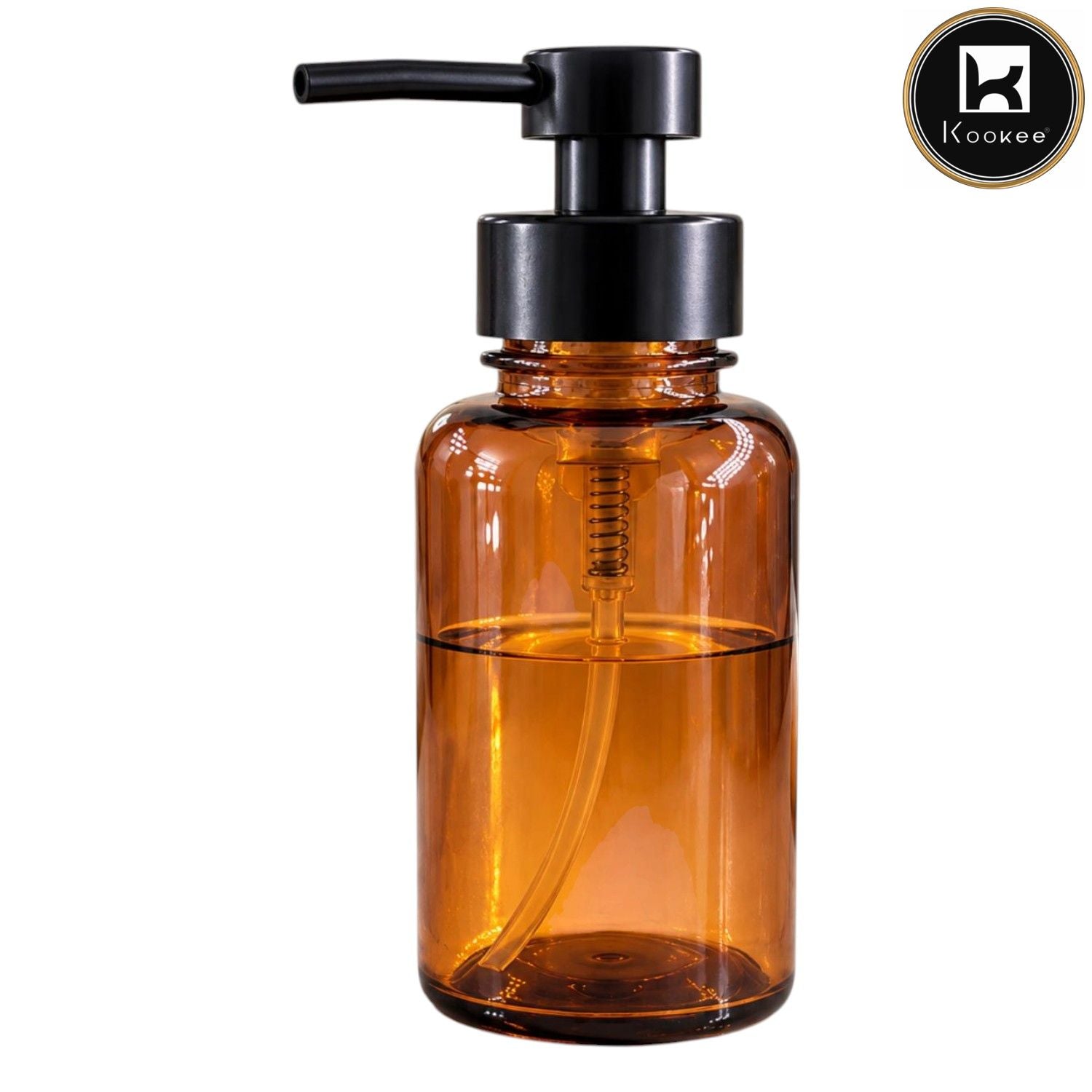 Glass Liquid Soap Dispenser for Bathroom, Set of 1