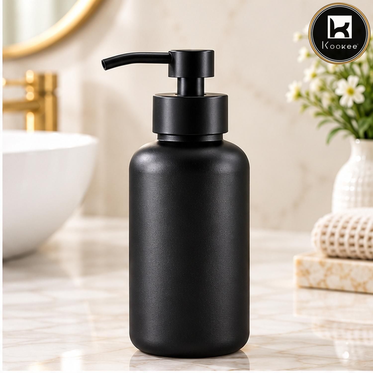 Glass Liquid Soap Dispenser for Bathroom, Set of 1
