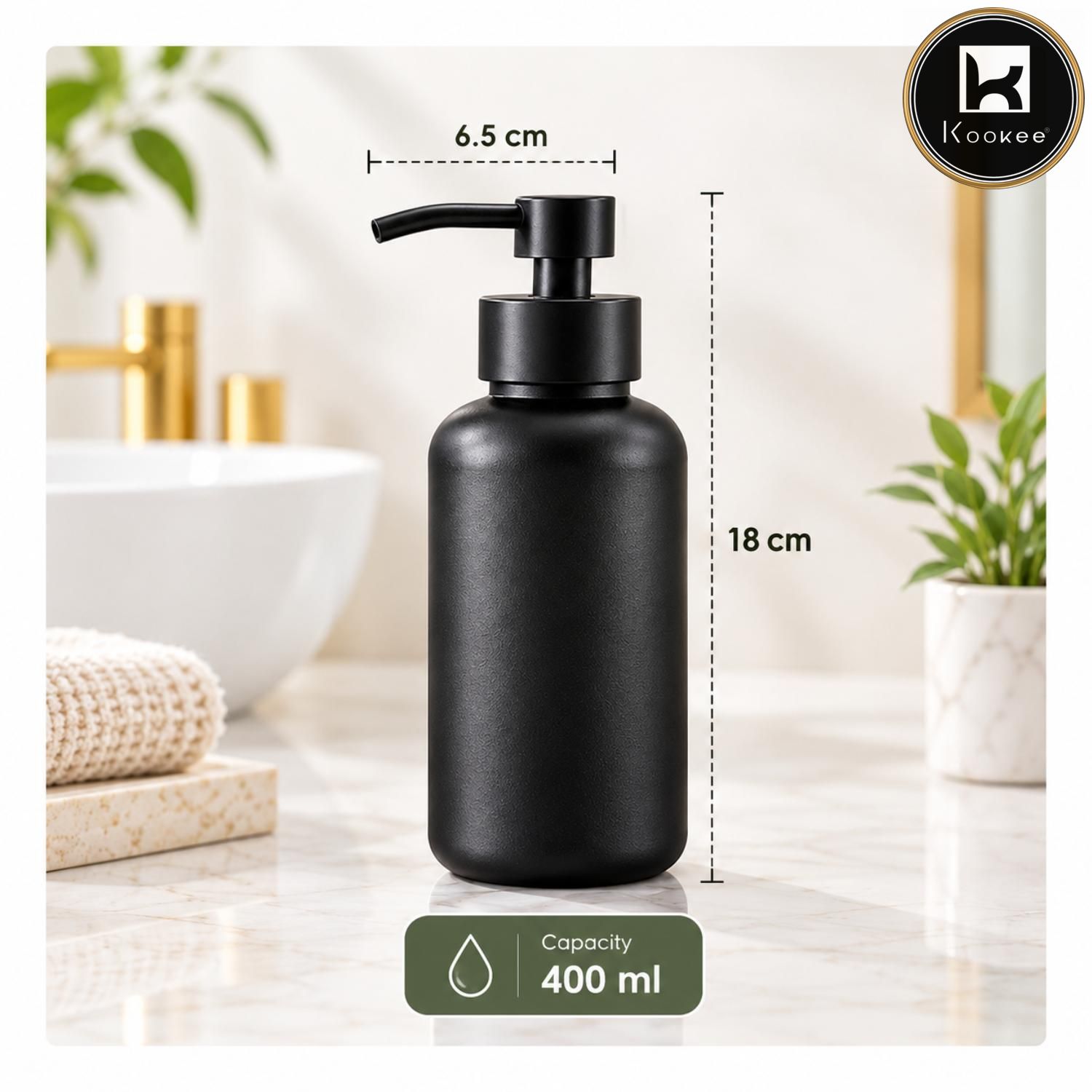Glass Liquid Soap Dispenser for Bathroom, Set of 1