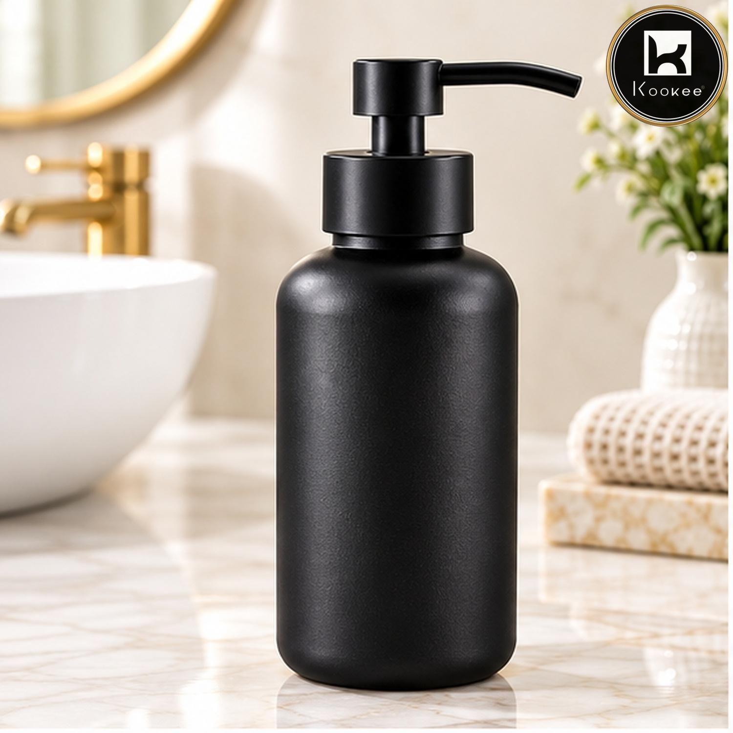 Glass Liquid Soap Dispenser for Bathroom, Set of 1