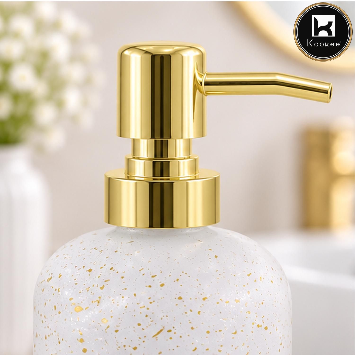 Glass Liquid Soap Dispenser for Bathroom, Set of 1
