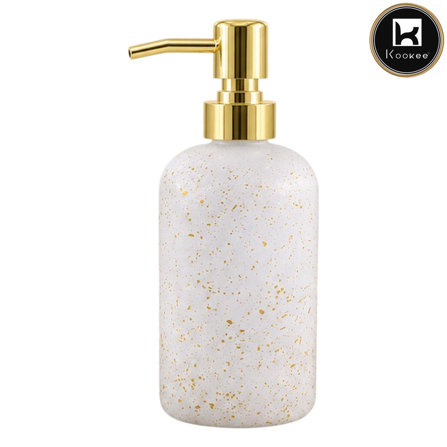 Glass Liquid Soap Dispenser for Bathroom, Set of 1