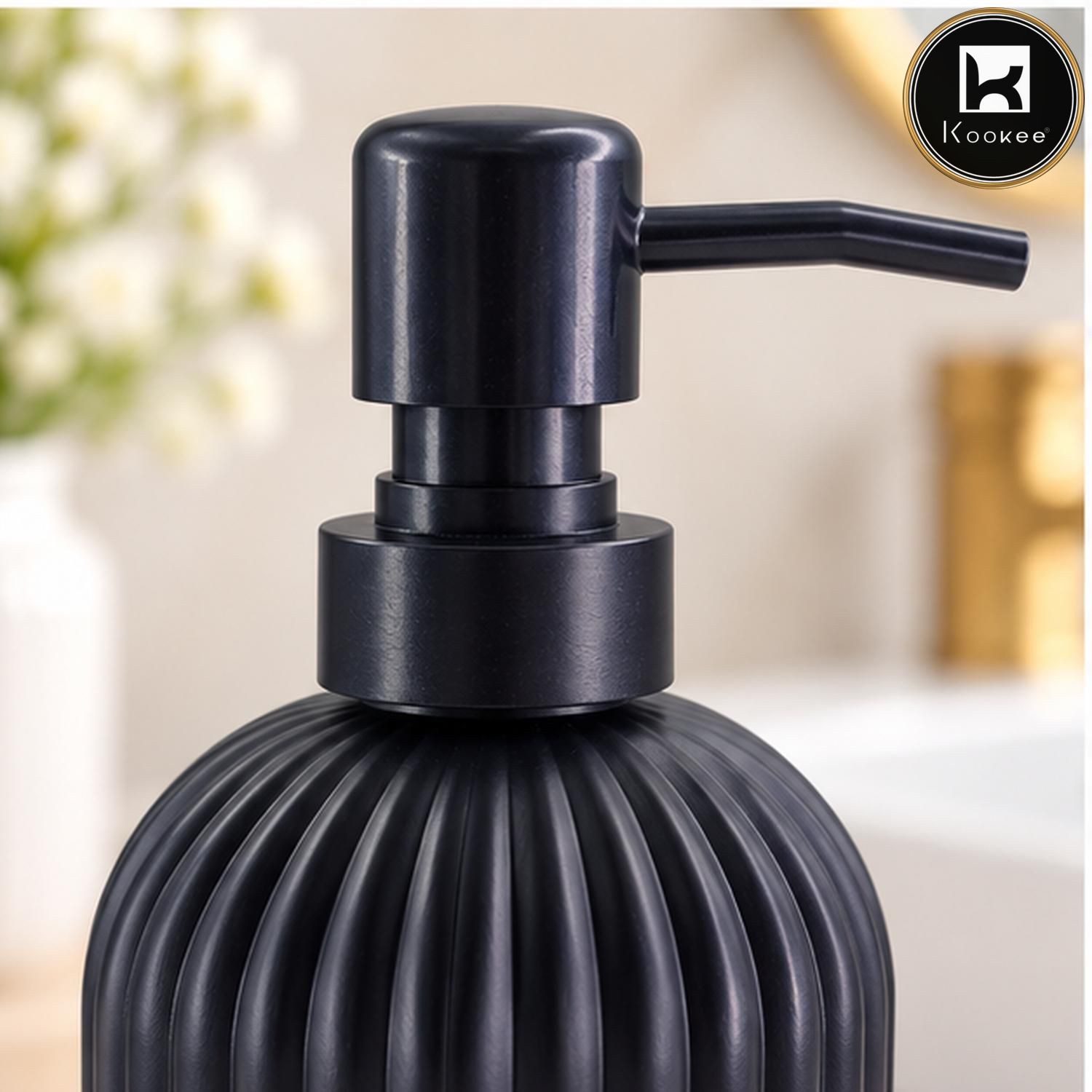 Glass Liquid Soap Dispenser for Bathroom, Set of 1