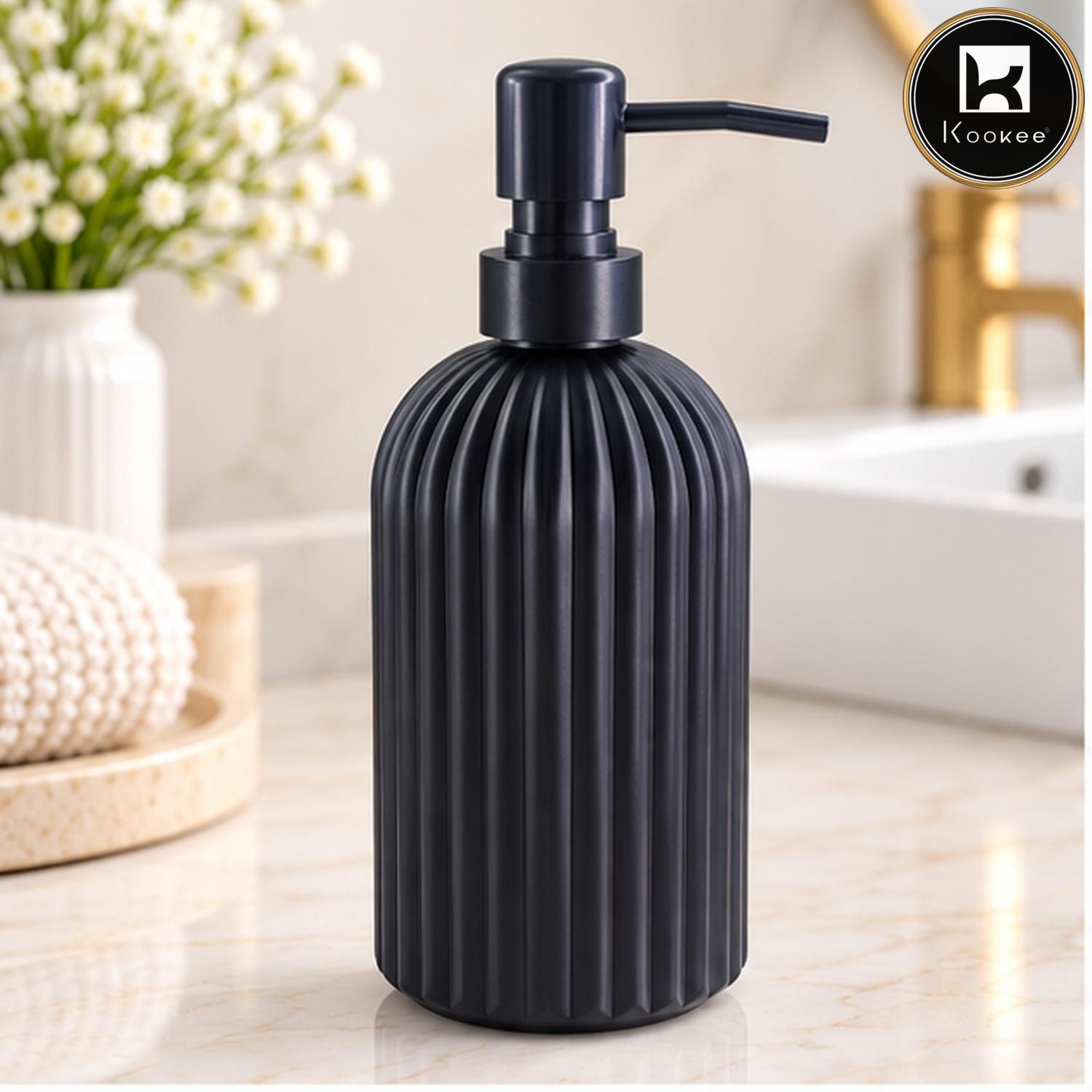 Glass Liquid Soap Dispenser for Bathroom, Set of 1