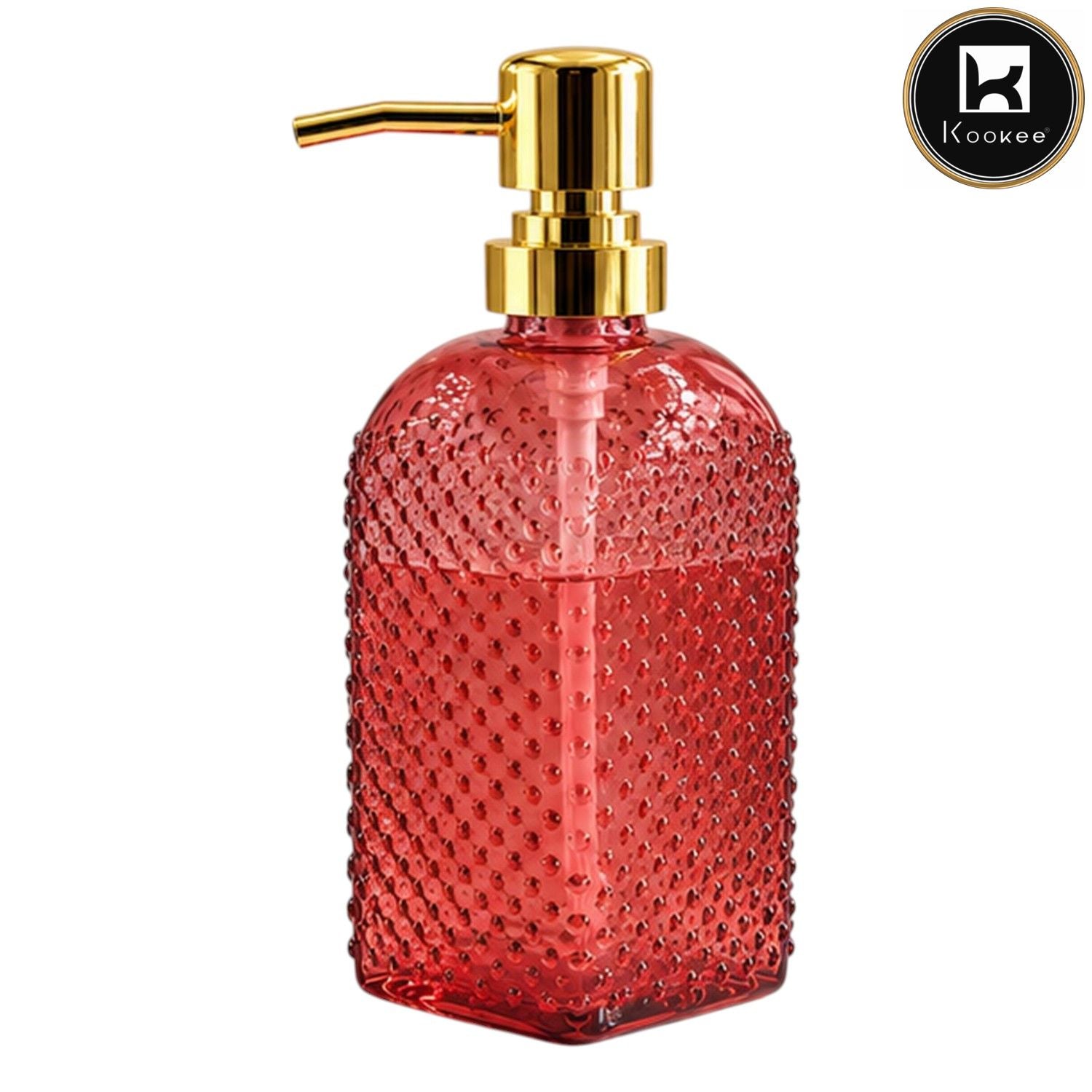 Glass Liquid Soap Dispenser for Bathroom, Set of 1