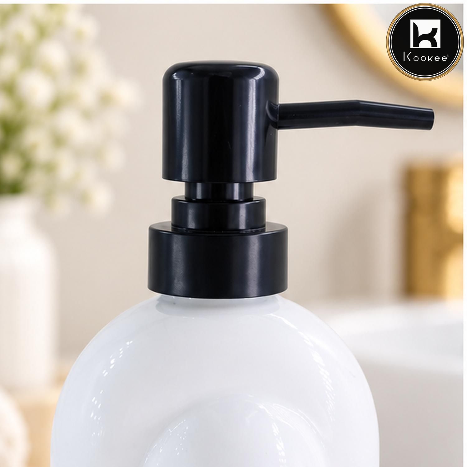 Glass Liquid Soap Dispenser for Bathroom, Set of 1