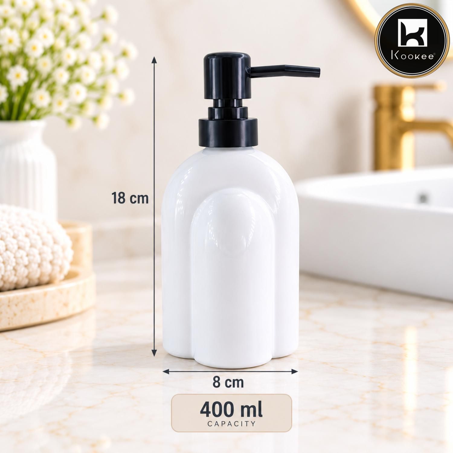 Glass Liquid Soap Dispenser for Bathroom, Set of 1