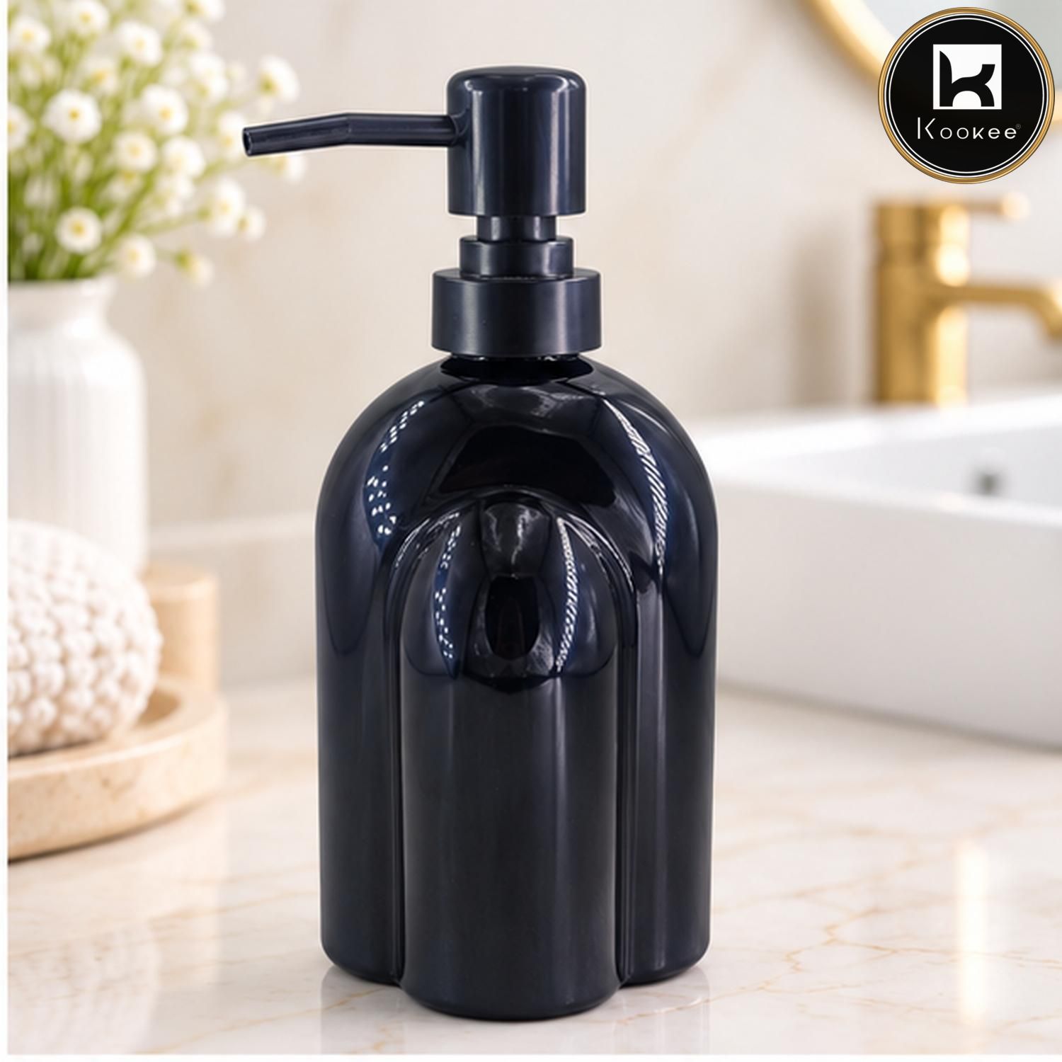 Glass Liquid Soap Dispenser for Bathroom, Set of 1