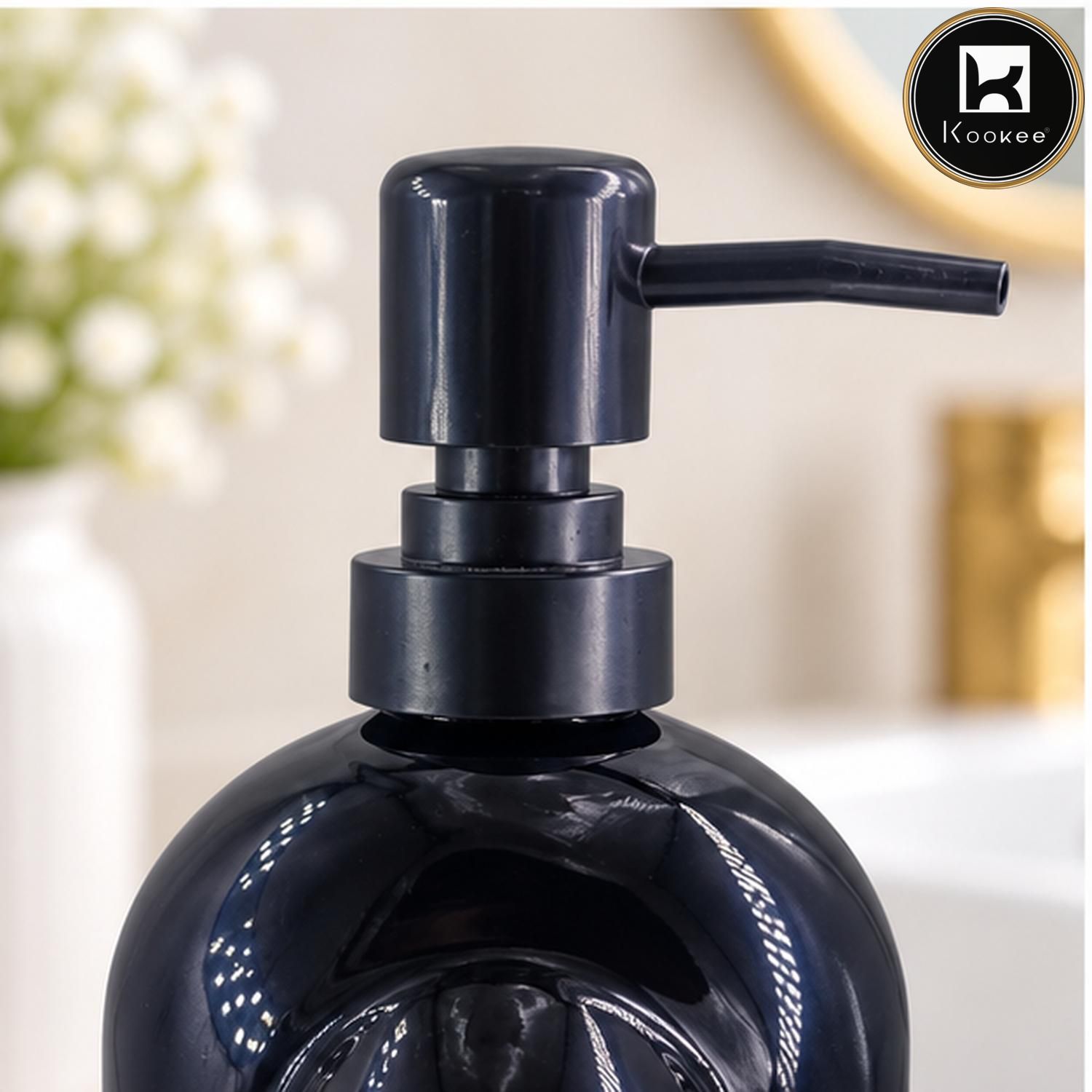 Glass Liquid Soap Dispenser for Bathroom, Set of 1
