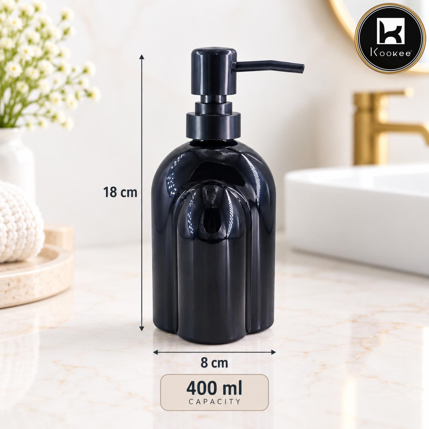 Glass Liquid Soap Dispenser for Bathroom, Set of 1