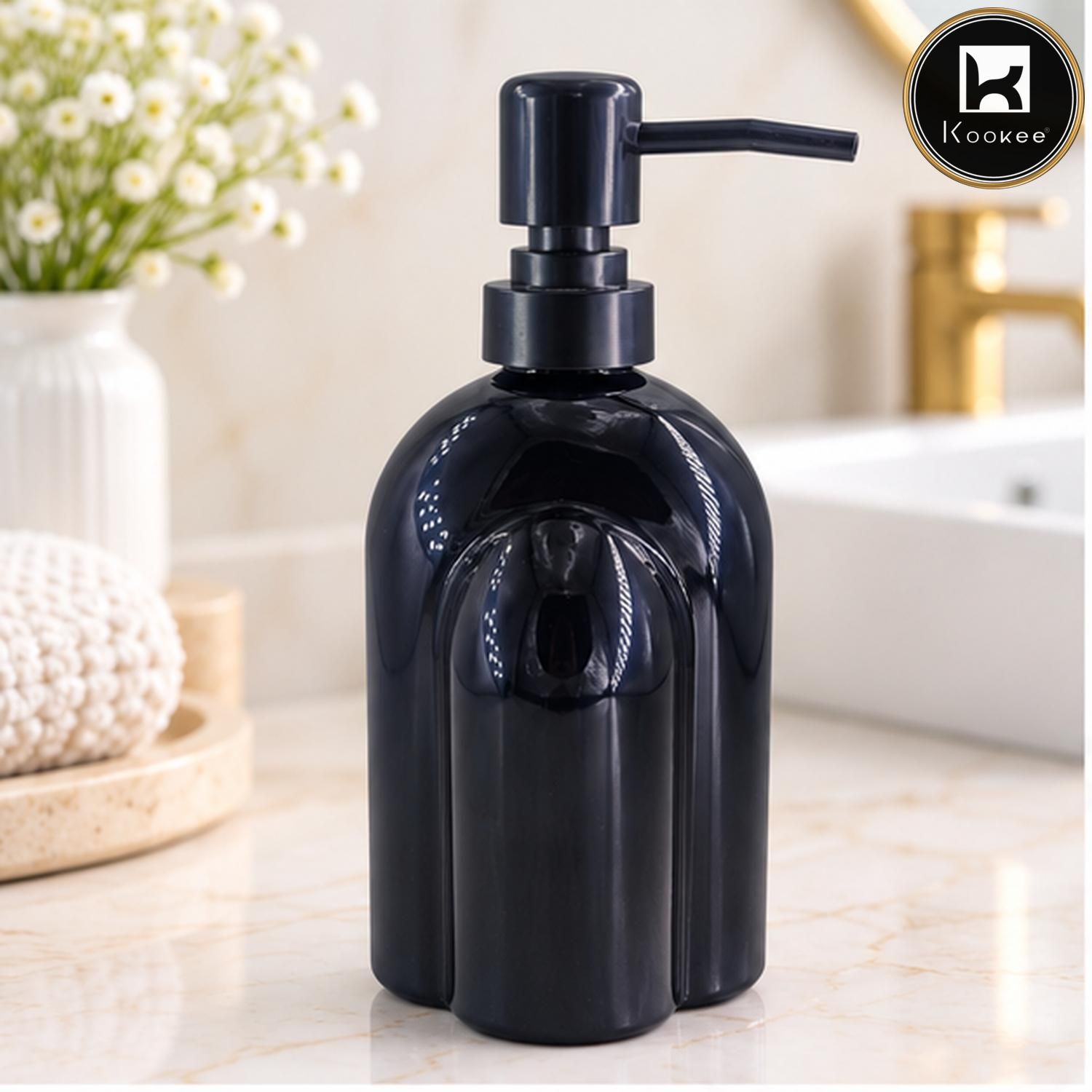 Glass Liquid Soap Dispenser for Bathroom, Set of 1