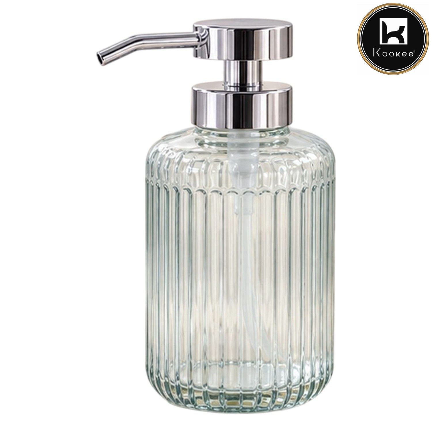 Glass Liquid Soap Dispenser for Bathroom, Set of 1