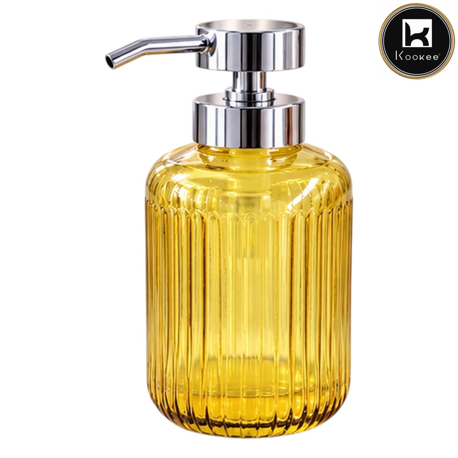 Glass Liquid Soap Dispenser for Bathroom, Set of 1