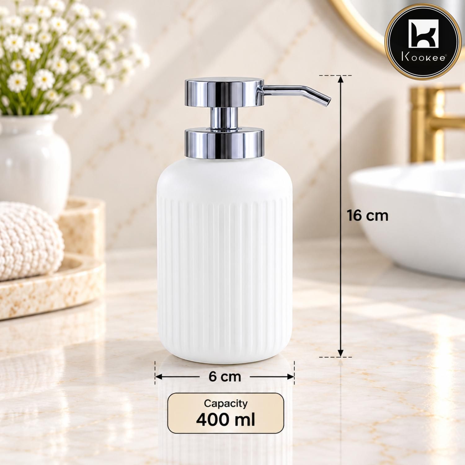 Glass Liquid Soap Dispenser for Bathroom, Set of 1