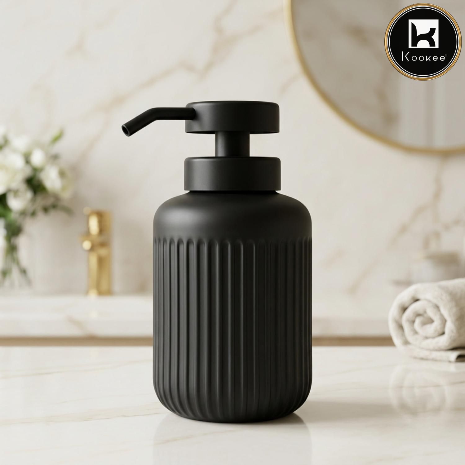 Glass Liquid Soap Dispenser for Bathroom, Set of 1
