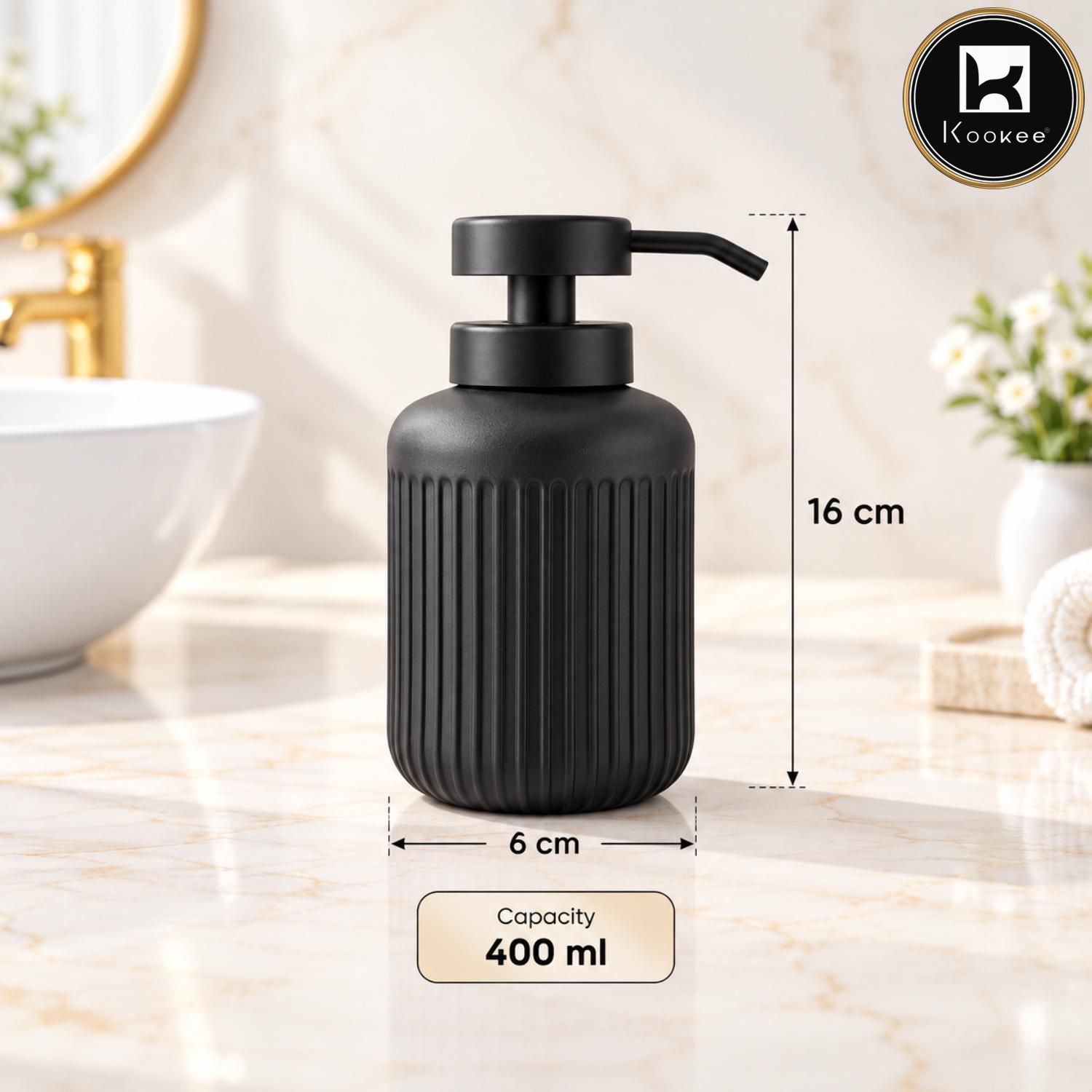 Glass Liquid Soap Dispenser for Bathroom, Set of 1