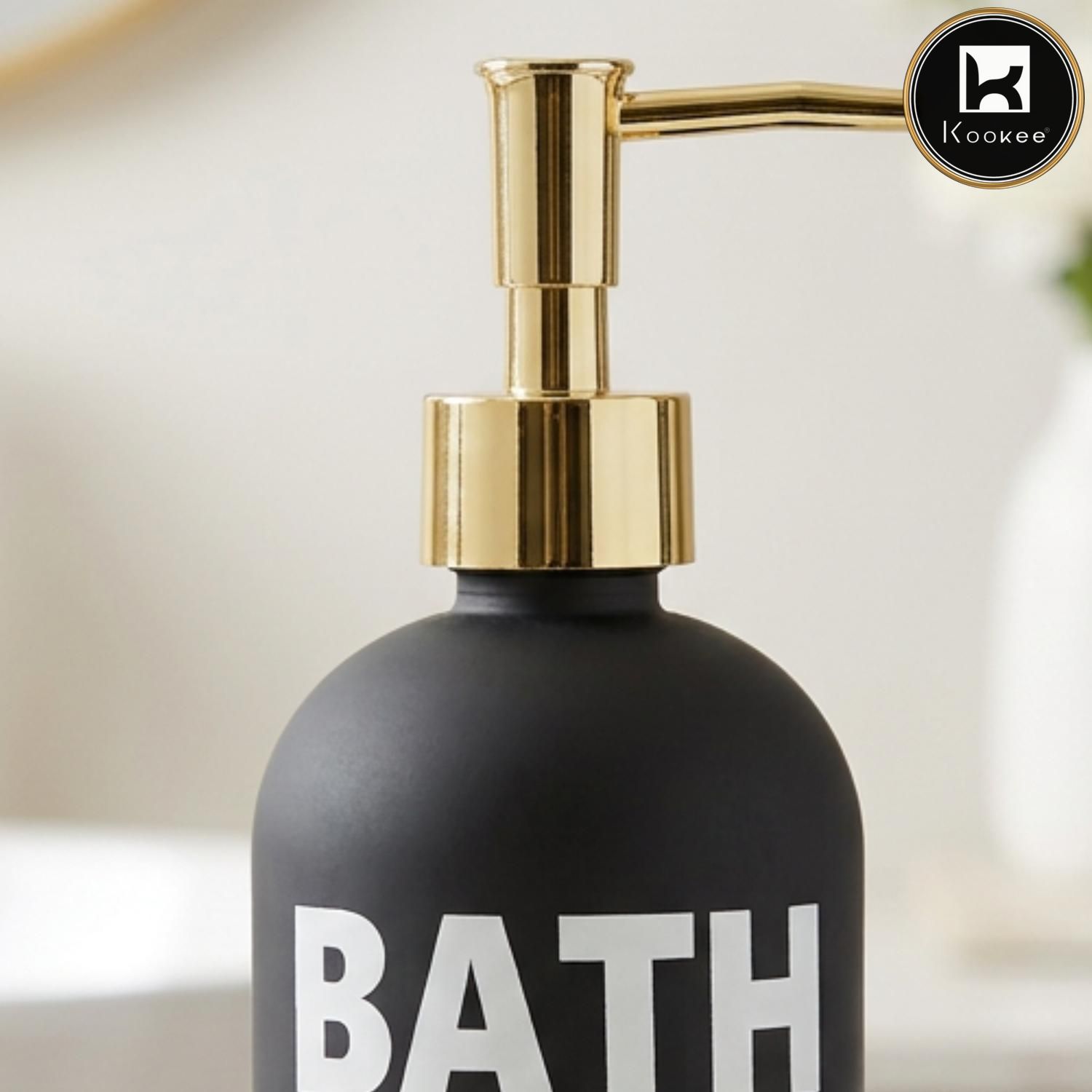 Glass Liquid Soap Dispenser for Bathroom, Set of 1