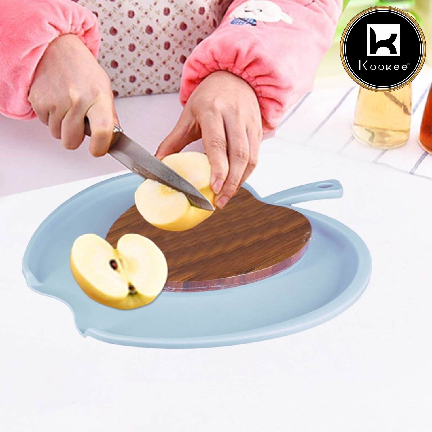 Kookee Wooden with Plastic Chopping Board for chop and drop (ZLFH01-12)