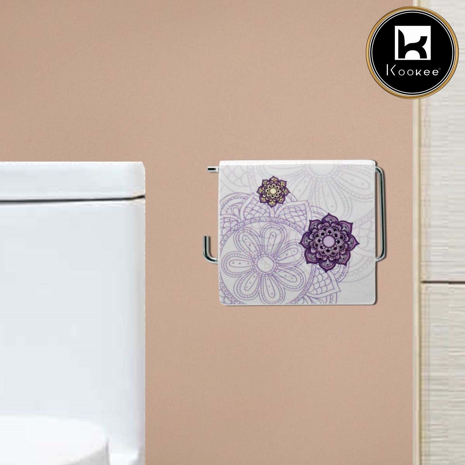 Kookee Wall Mounted Acrylic Tissue Paper, Toilet Roll Holder for Home, Kitchen, Cabinet and Bathroom