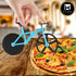 Kookee Pizza Cutter and Slicer for Kitchen and Py, Bicycle with display stand and Non-Stick Dual Stainless Steel Wheels