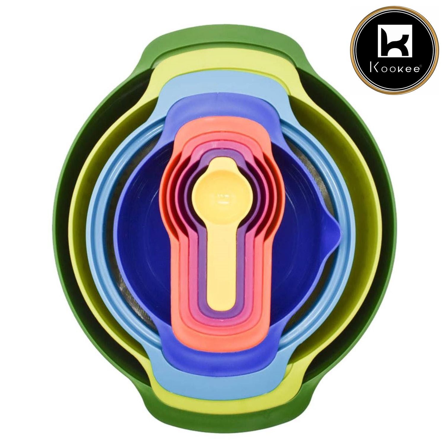 Kookee Durable Heavy duty Plastic Bowl Set of 9 (MC009)