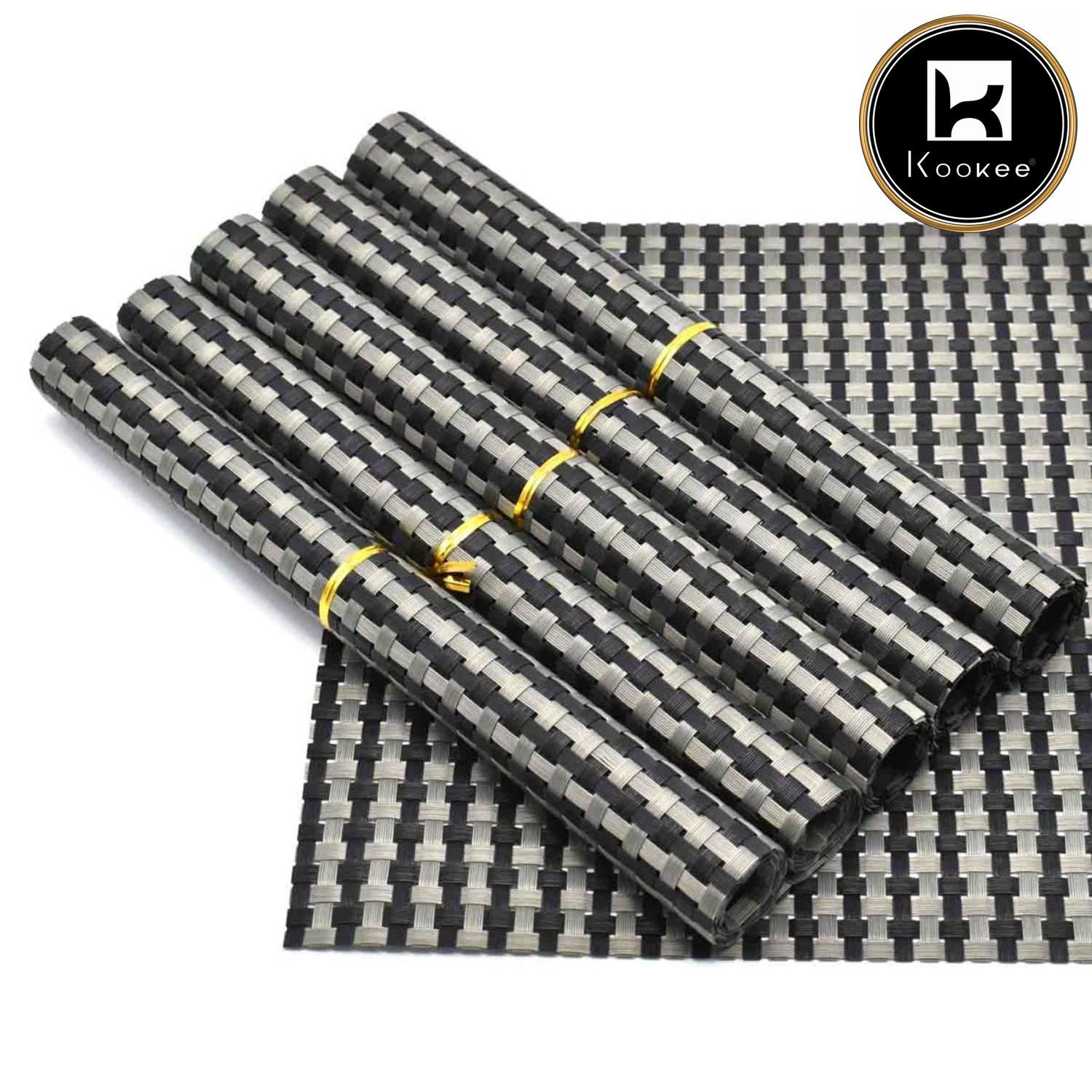 Kookee Placemats, Black, ART00898