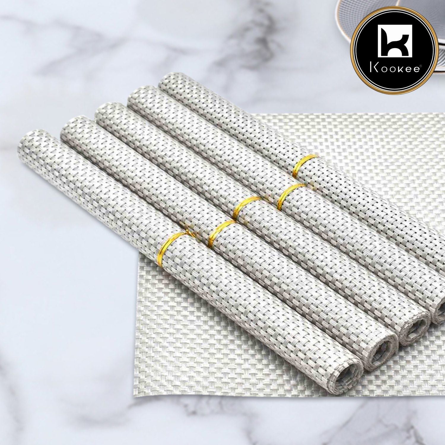 Kookee Placemats, Silver, ART00905