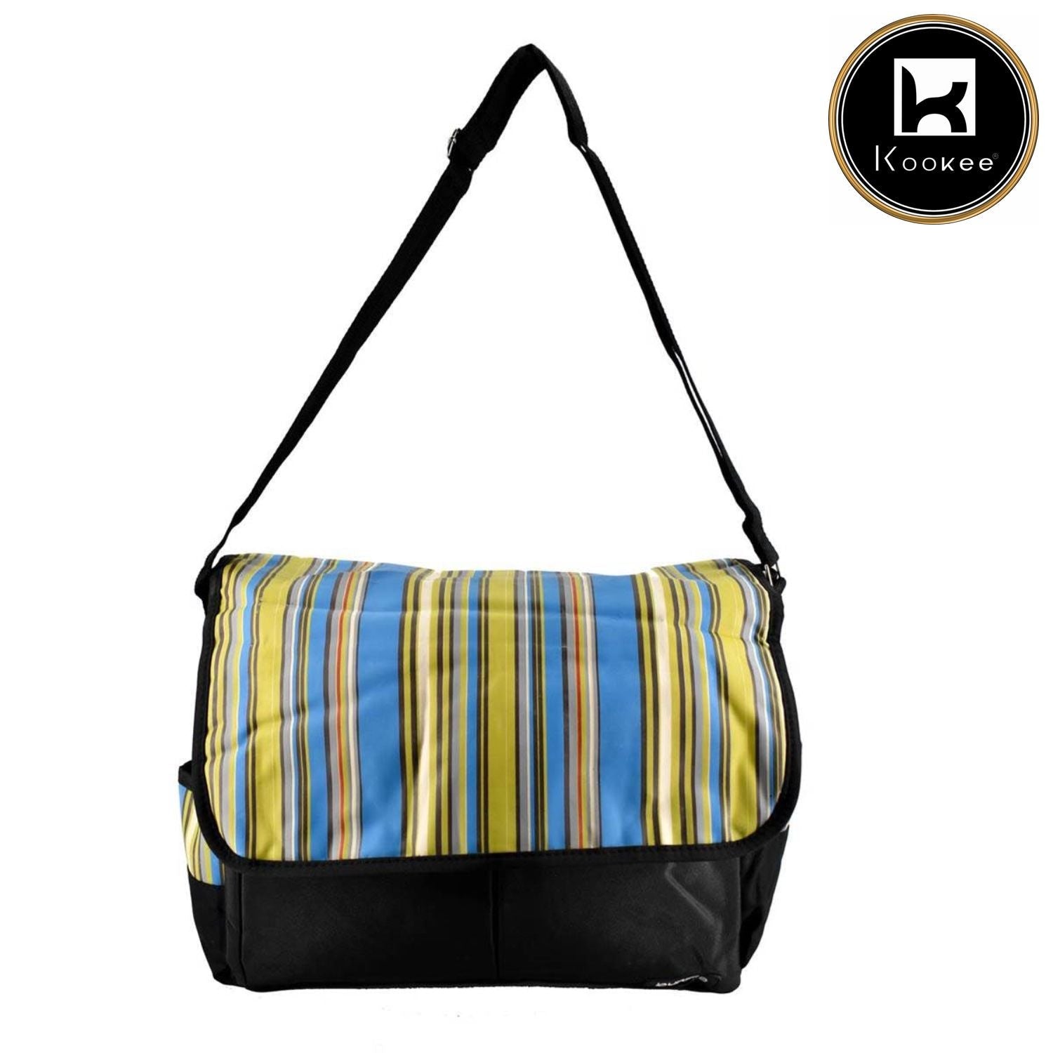 Bundle Mother Bag with Diaper Changing Mat - Black/Multistrip