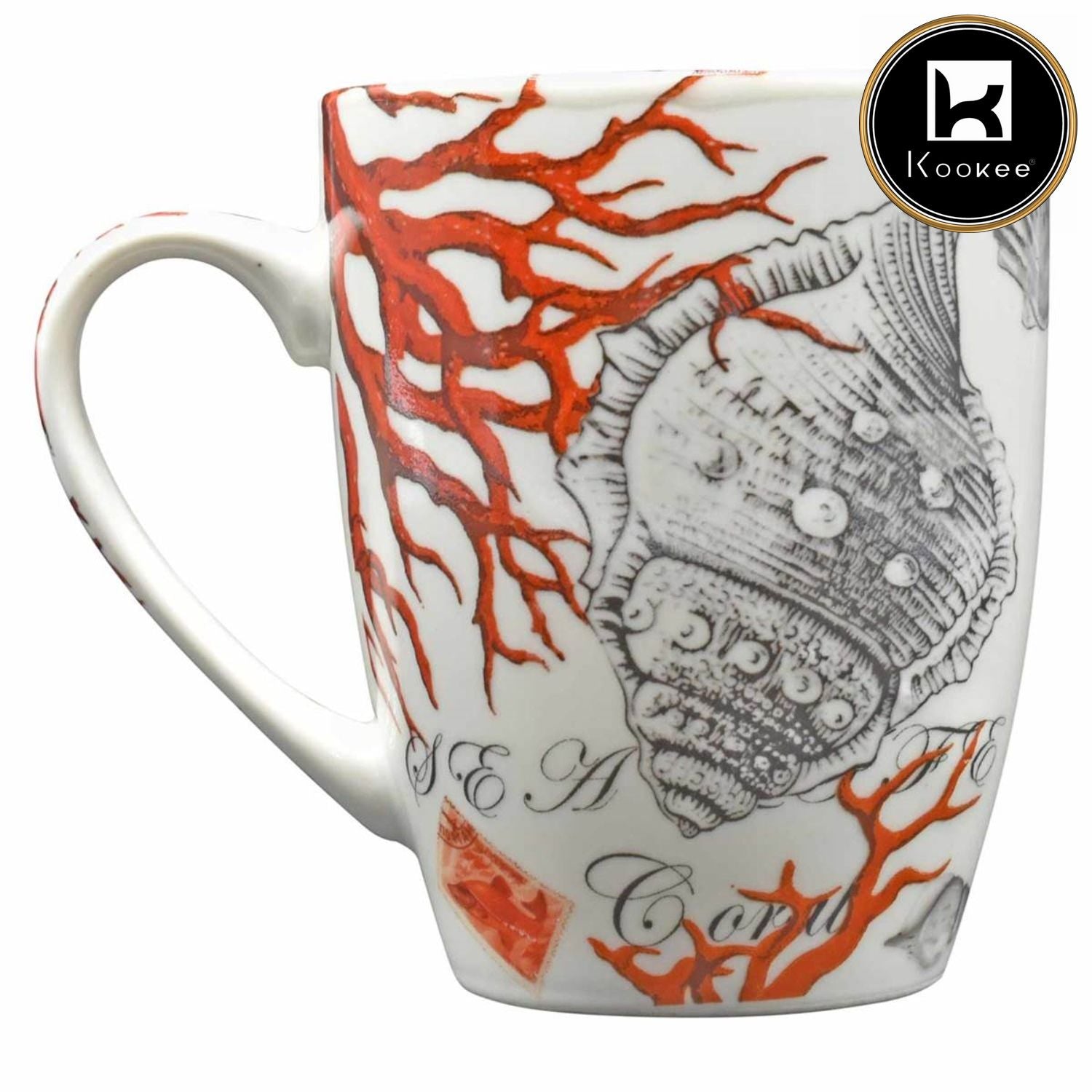 Printed Ceramic Coffee or Tea Mug with handle - 325ml (3441AG-A)