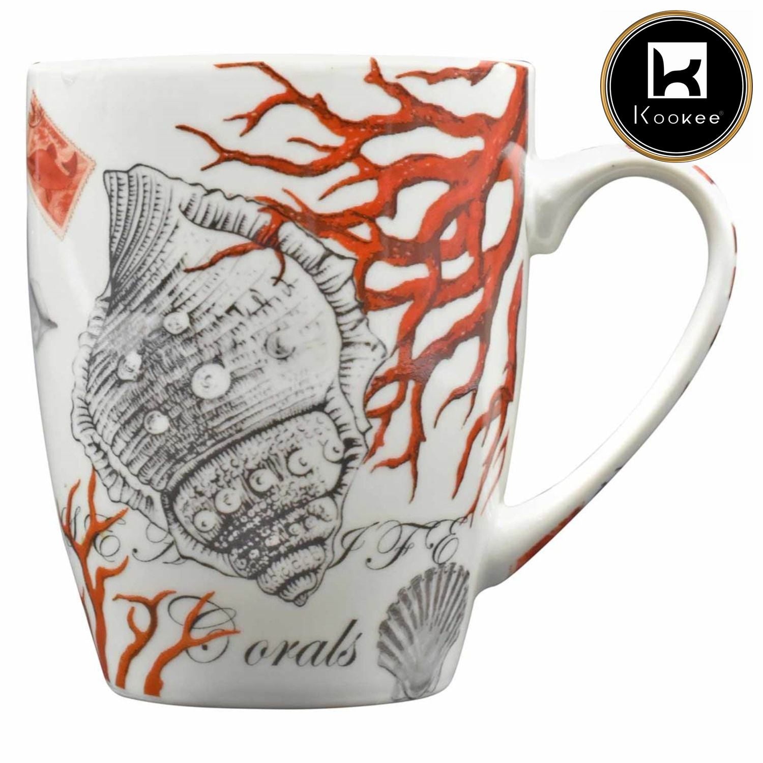 Printed Ceramic Coffee or Tea Mug with handle - 325ml (3441AG-A)