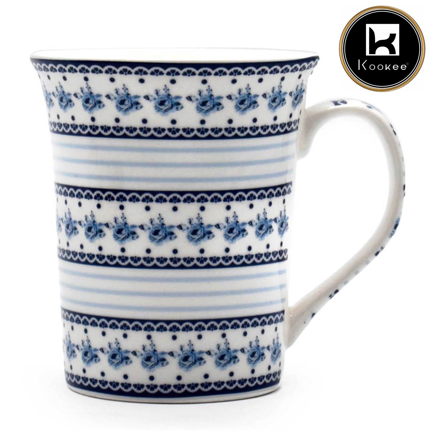 Printed Ceramic Tall Coffee or Tea Mug with handle - 325ml (3372AG-C)