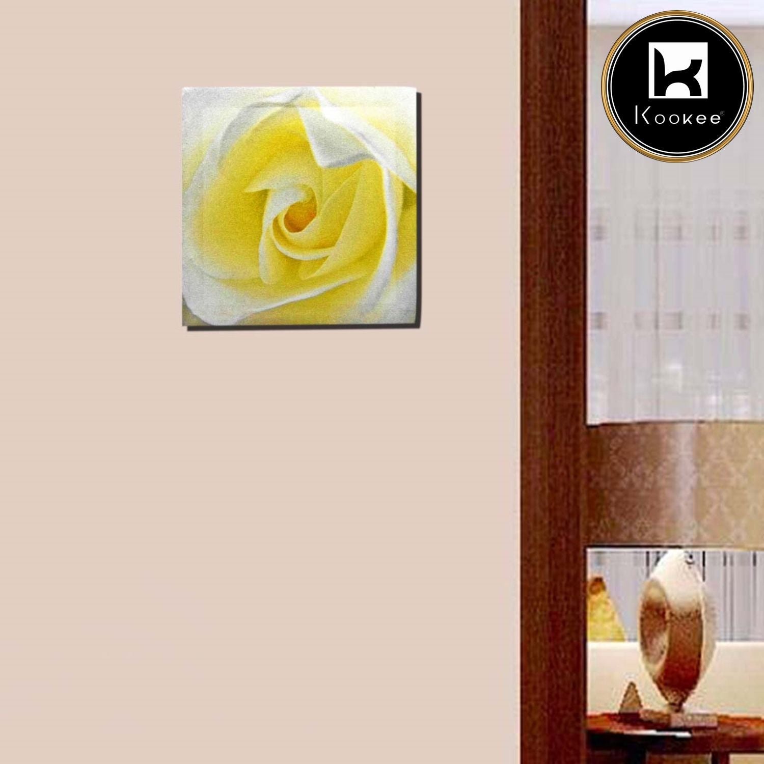 Kookee Canvas Modern Wall , Rose Painting for Home Living Room, Bedroom, Office Decor Ready to Hang