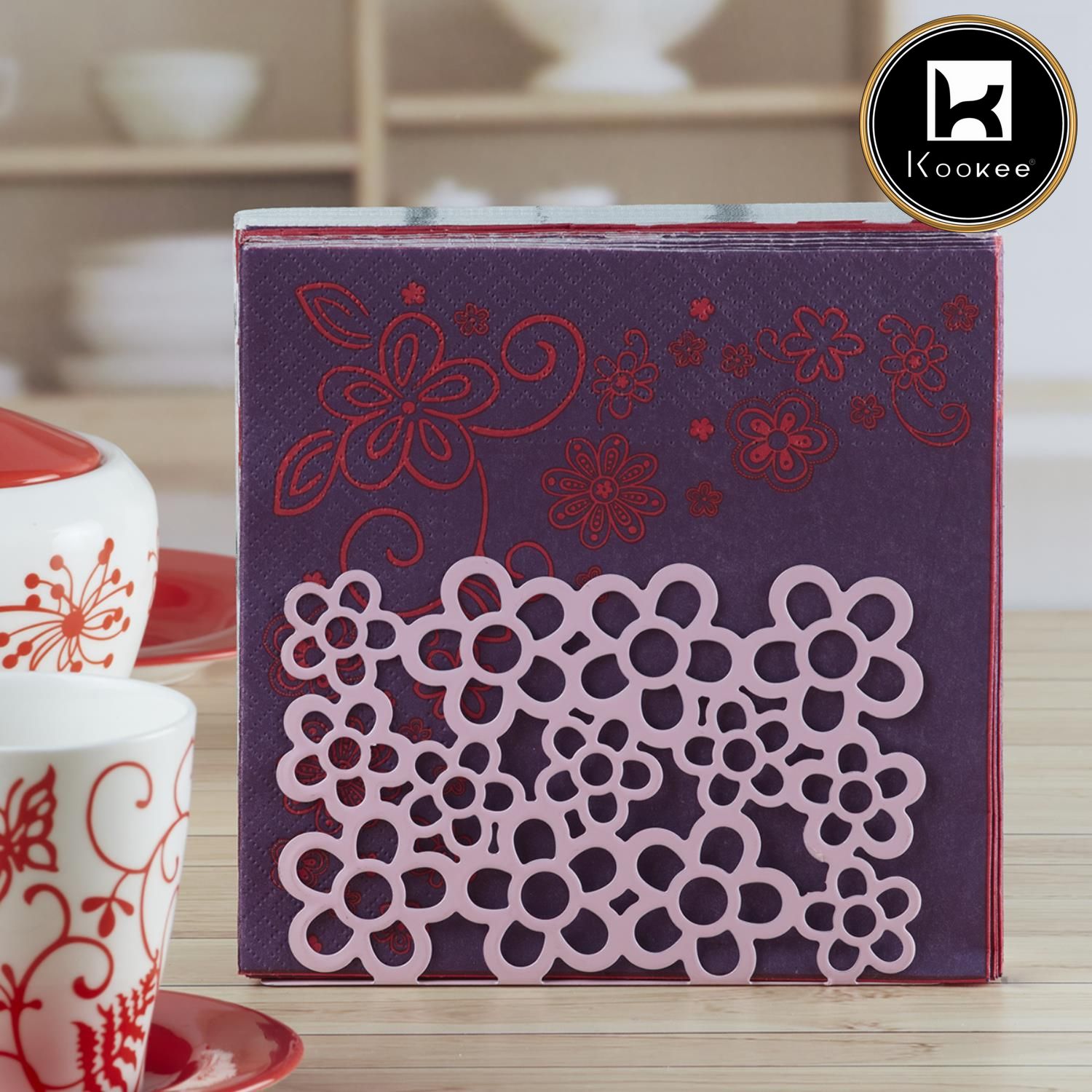 Kookee Metal Freestanding Tissue Paper, Napkin Holder & Office (HH-606-B)