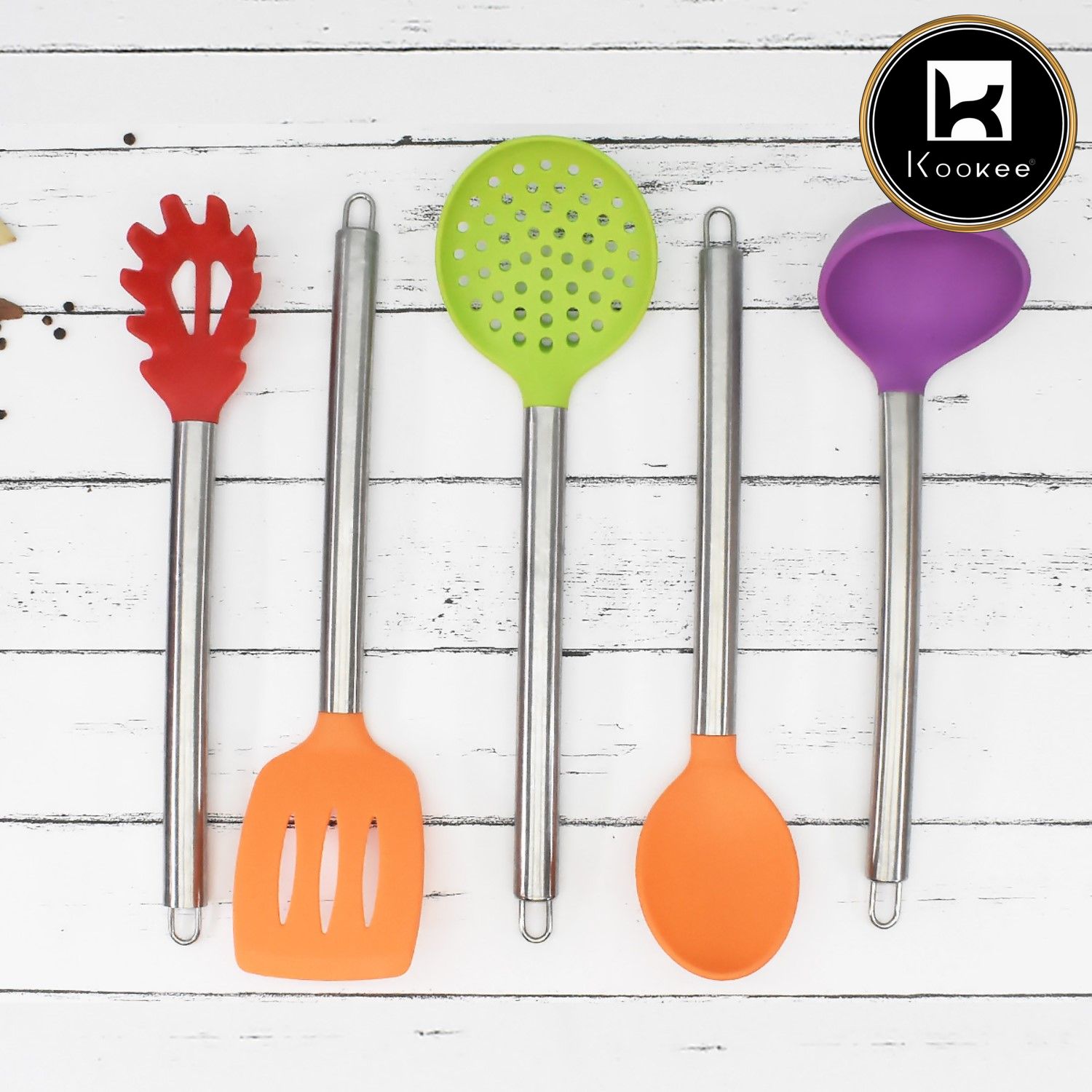 Silicone 7pc Kitchen Utensil, Gadgets, Tool Set (29-6B-B)