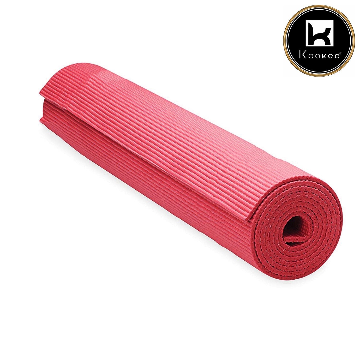 Kookee PVC Fitness Yoga Mat 3mm Thick for Workout, Gym, Yoga, Pilates Non-Slip and Eco-Friendly Mat