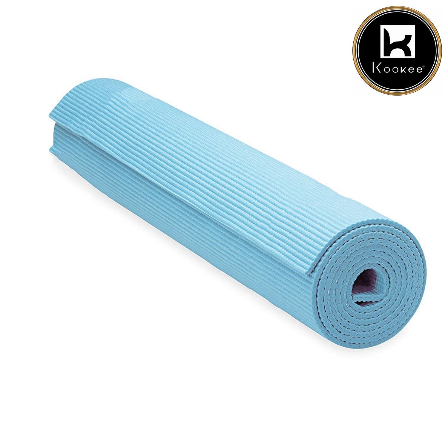 Kookee PVC Fitness Yoga Mat 3mm Thick for Workout, Gym, Yoga, Pilates Non-Slip and Eco-Friendly Mat